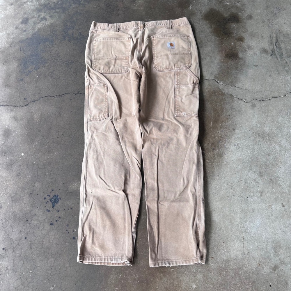 Carhartt Carpenter Pants Mens 34x30 Tan Good Relaxed Fit Duck Canvas 101710-211